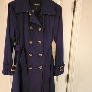 London Fog Women's Navy Trench Coat